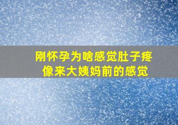 刚怀孕为啥感觉肚子疼 像来大姨妈前的感觉